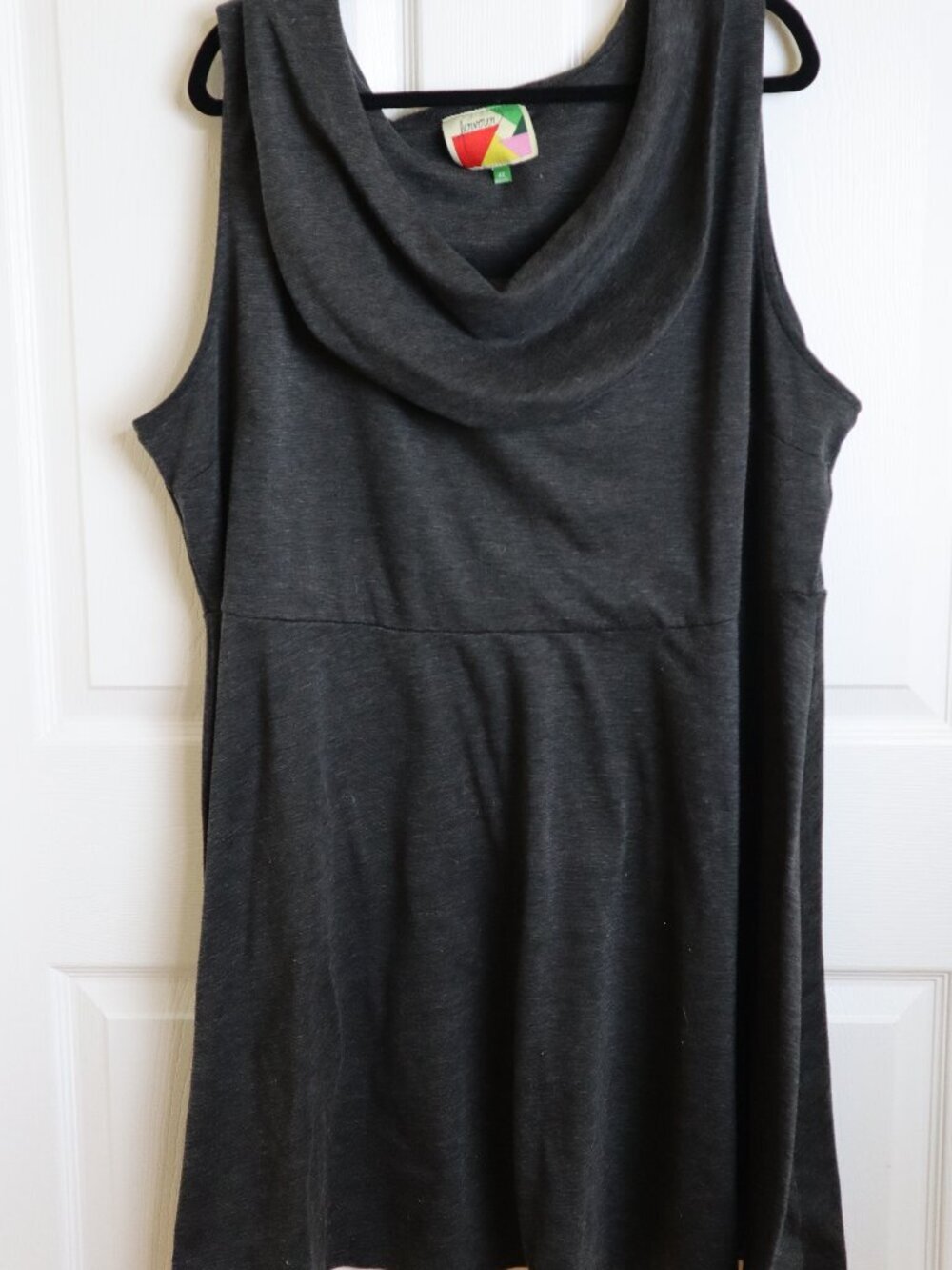 Modcloth Fervour Plus Size 4x Dress Fit & Flare A-line Cowl Neck Sleevelss Gray